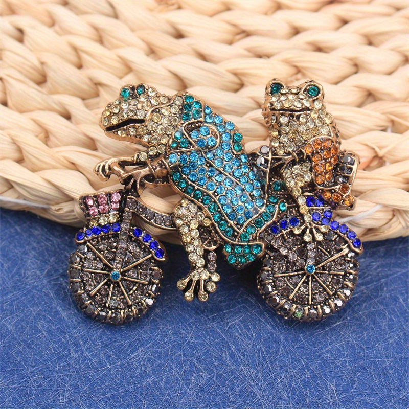 Elevate your style with this exquisite Rhinestone Frog Brooch Pin. Its unique irregular shape and dazzling rhinestones make it a perfect accessory for daily wear, parties, and travel. Add a touch of charm to your clothing, bags, and hats with this