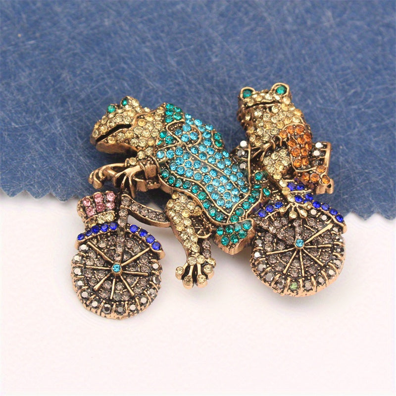 Elevate your style with this exquisite Rhinestone Frog Brooch Pin. Its unique irregular shape and dazzling rhinestones make it a perfect accessory for daily wear, parties, and travel. Add a touch of charm to your clothing, bags, and hats with this