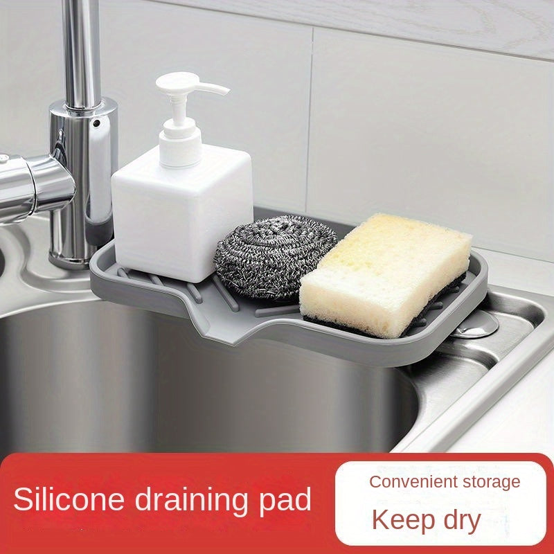 Durable Silicone Soap Dish Tray - Self-Draining and Space-Saving - Easy to Clean - Multi-Use for Bathroom, Kitchen, Outdoor - Perfect for Soap, Sponges, and Accessories