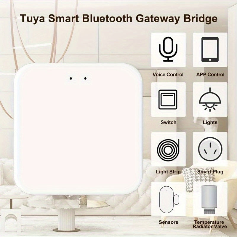 Tuya 3.0 Gateway Hub with Zigbee & BLE Mesh, USB powered, 36V voltage, wireless connectivity, works with Alexa & Google Assistant.