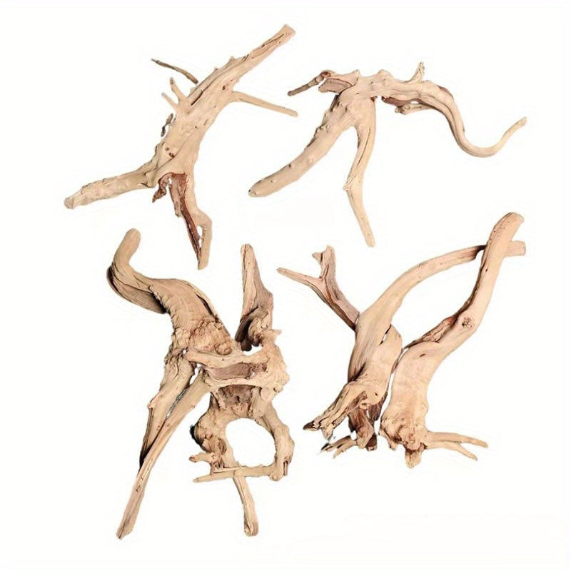 3-piece Natural Rhododendron Root Aquarium Decor - Real Wood Fish Tank Accessories