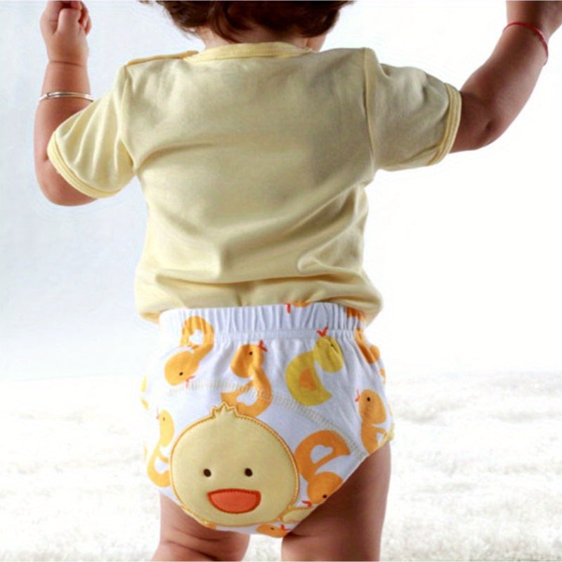 Set of 3 Reusable Training Pants for Kids - Cloth Diapers for Potty Training, White Non-Woven Fabric, Ideal for Young Children