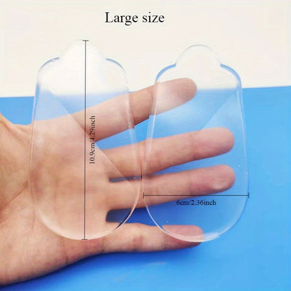 2 transparent silicone heel pads