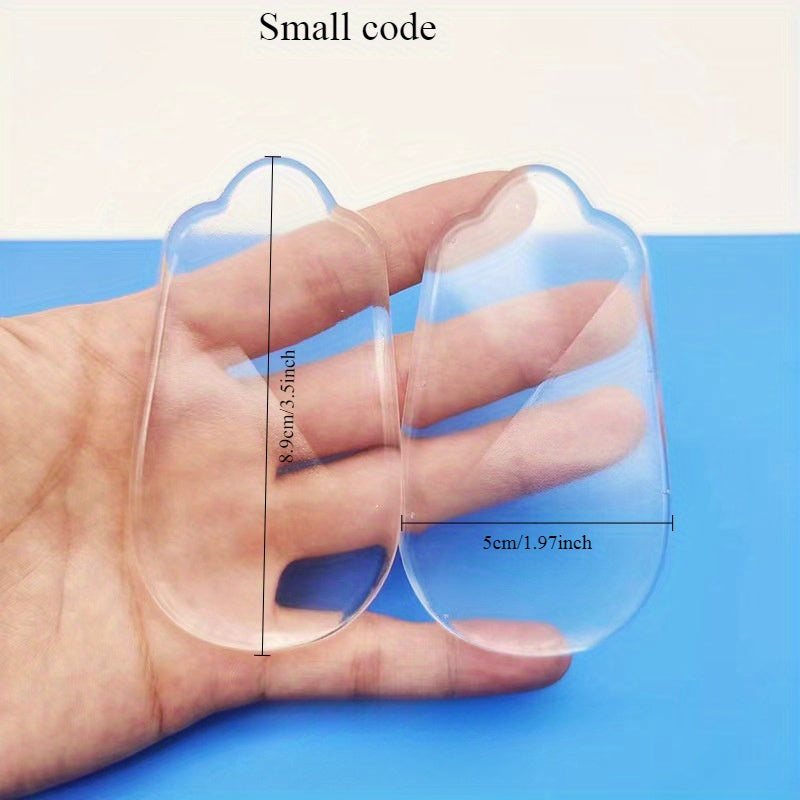 2 transparent silicone heel pads