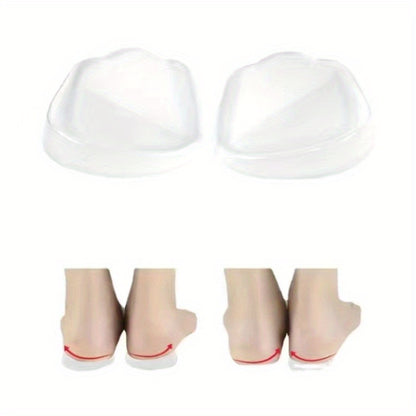 2 transparent silicone heel pads