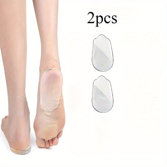 2 transparent silicone heel pads