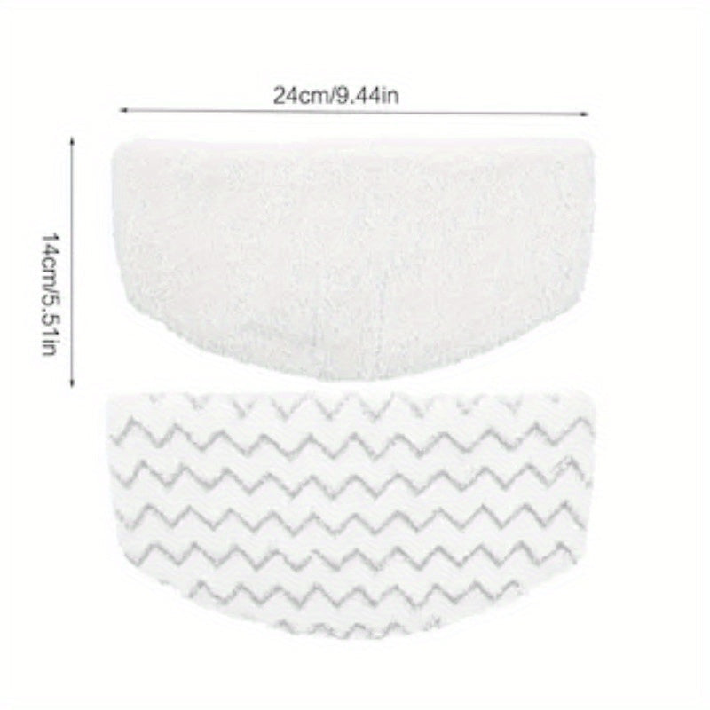 4 pieces of washable microfiber mop pads designed for Bissell Powerfresh models 1940, 1544, 1440, 1544A, 2075A, 1806, and 5938. These pads are compatible with steam vacuums and are a replacement part for Bissell vacuum cleaners.