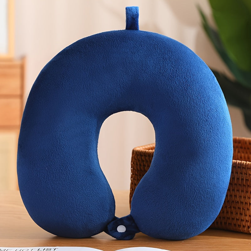 One U-shaped Travel Neck Pillow, suitable for adults, perfect for napping, sleeping, or resting while traveling. Can be used in cars, airplanes, offices, or while camping. Perfect for students as well.