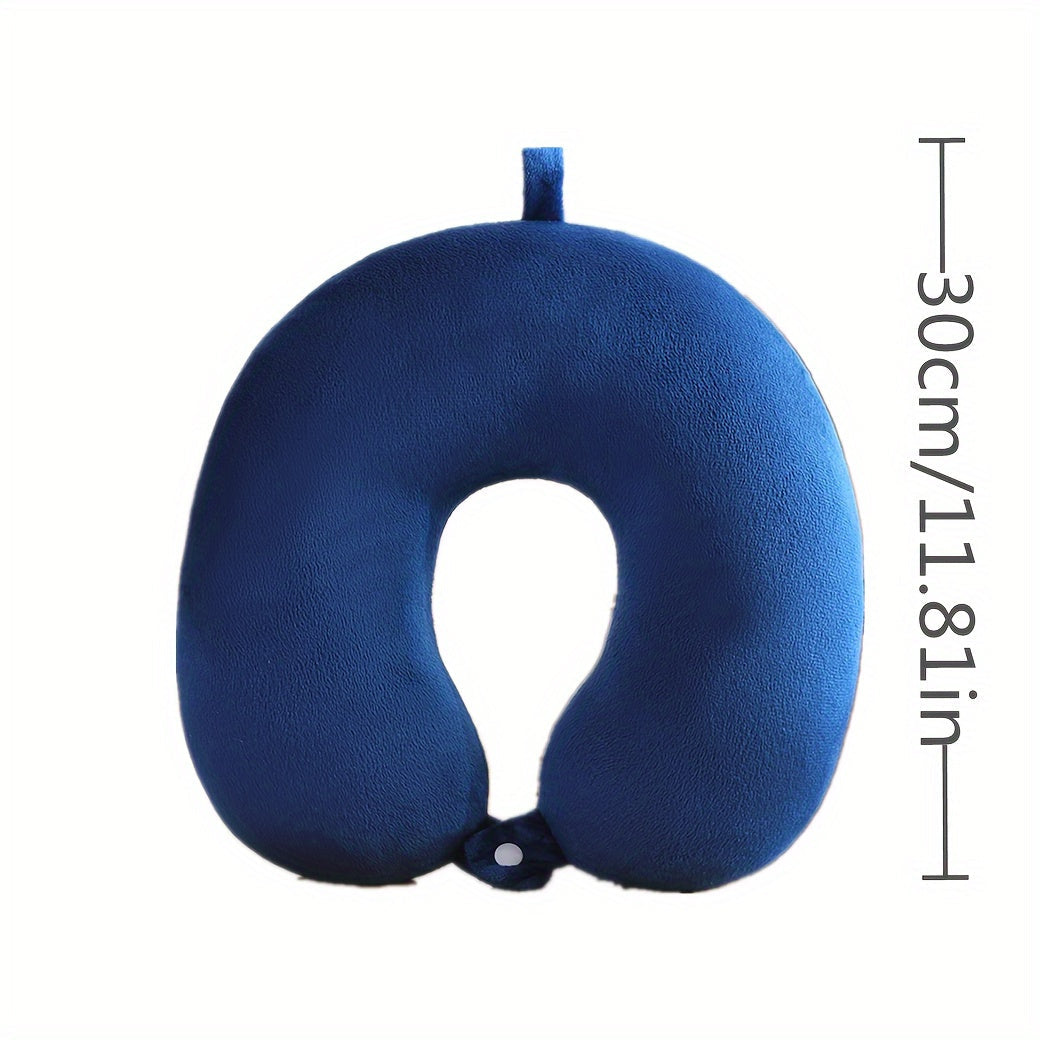 One U-shaped Travel Neck Pillow, suitable for adults, perfect for napping, sleeping, or resting while traveling. Can be used in cars, airplanes, offices, or while camping. Perfect for students as well.