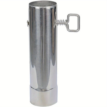 Thickened Heat-Resistant Chimney with Damper for Fume Extraction - Stainless Steel Stove Pipe, 1pc, 5.99 cm