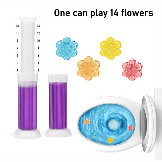 FreshWave Flower Scented Toilet Gel Cleaner Wand Refill for Ceramic Surfaces - 6 Flavors with Sodium Bicarbonate - Essential Home Cleaning Accessory