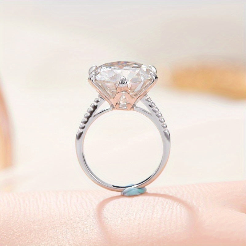 Luxurious 1pc Moissanite Ring with 5/10 Carats, Perfect for Wedding Proposals, Parties, Banquets, Birthdays, and Anniversaries