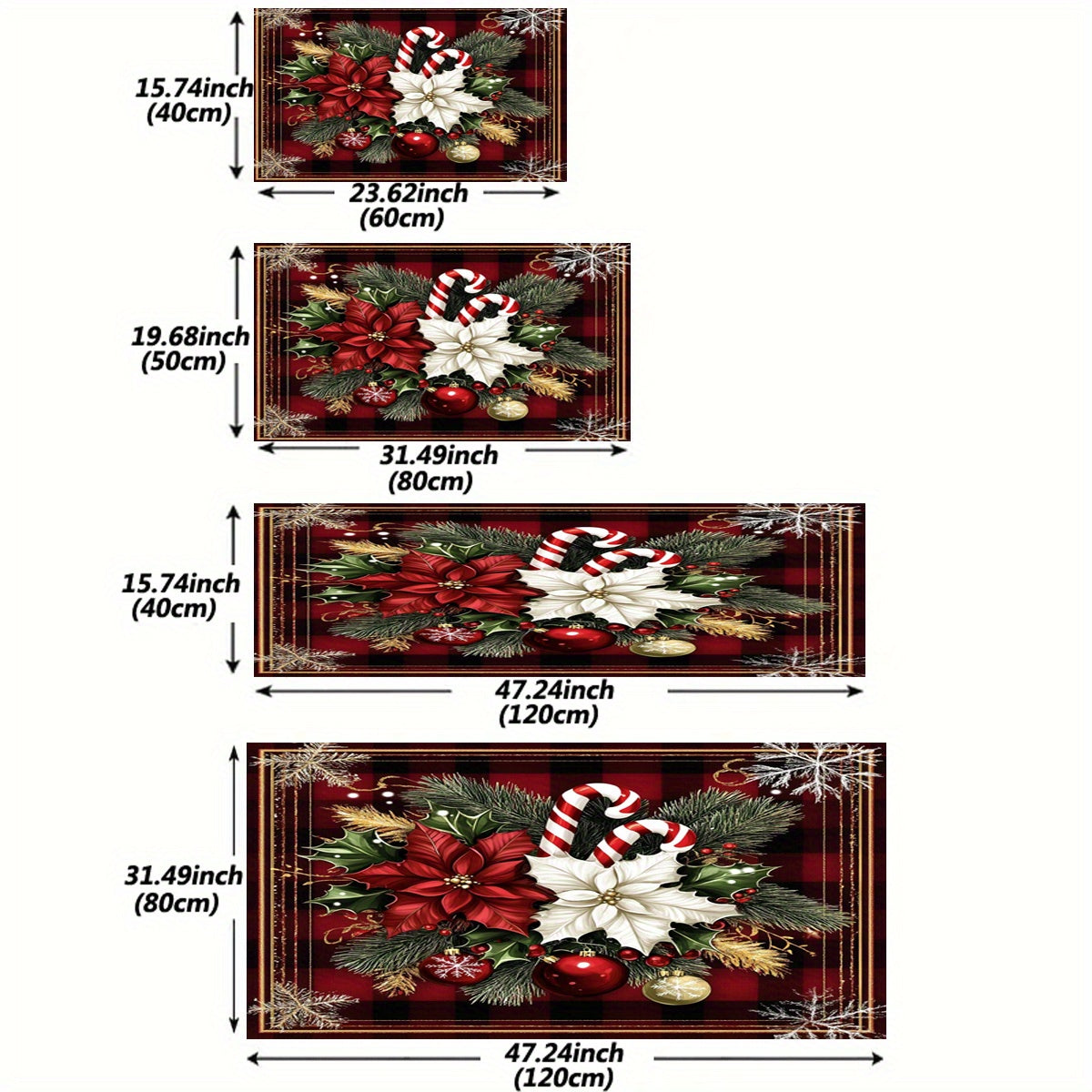 3D Printed Entrance Doormat featuring red and white flowers for Bedroom, Balcony or Living Room. This Anti-slip Floor Mat Rug Carpet is perfect for adding a touch of decor to your living space.