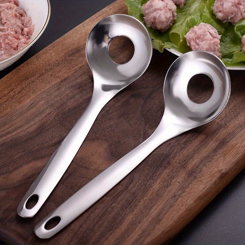 Stainless Steel Meatball Maker Spoon with Long Handle, Nonstick Meat Ball Shaper, Food-Safe for Home and Restaurant Cooking