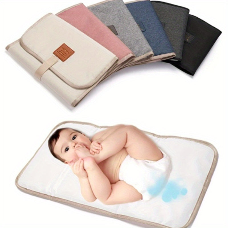 Durable Polyester Baby Changing Station with Storage Pockets - Waterproof Portable Diaper Changing Pad for 0-3 Years Old - Foldable & Travel-Friendly Nursery Essential