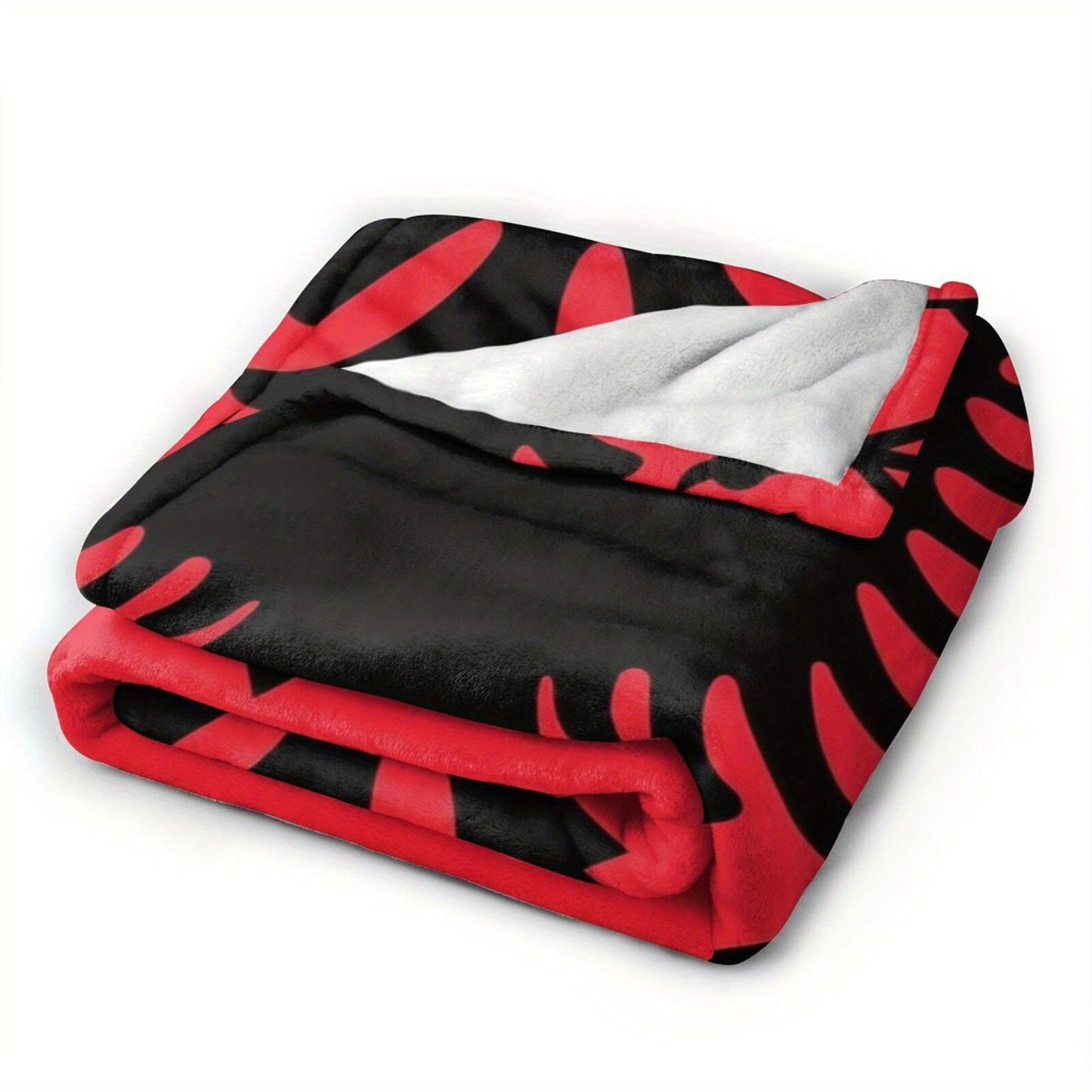 Stay Cozy with our Albanian Flag-Inspired Flannel Throw Blanket - Perfect for Couch, Bed, Car, Office, or Camping | A Versatile and Thoughtful All-Season Gift Option