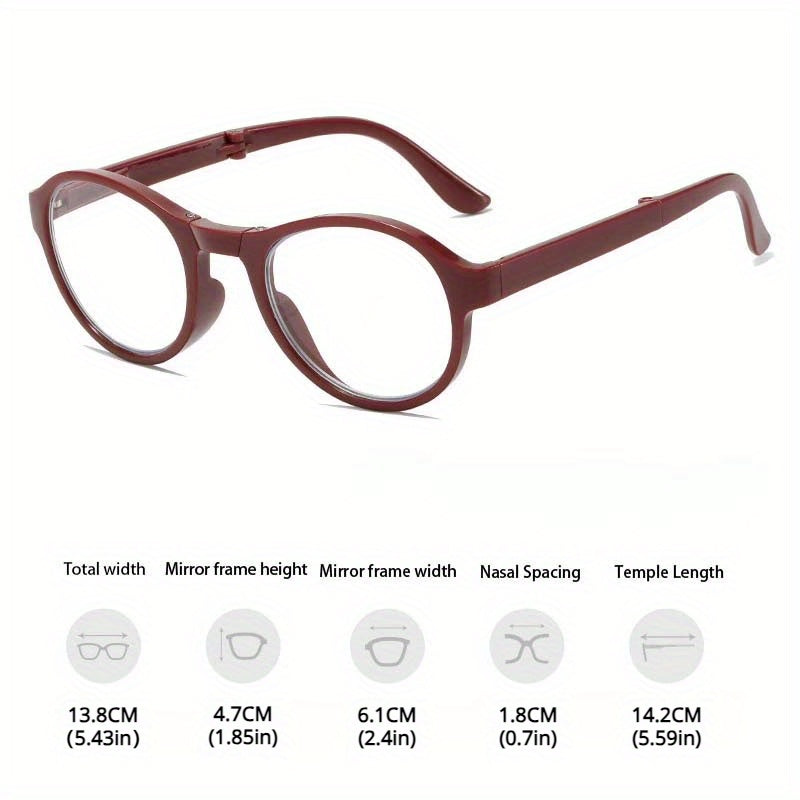 Stylish folding reading glasses for men and women with high-quality design and portable size, perfect for presbyopia.