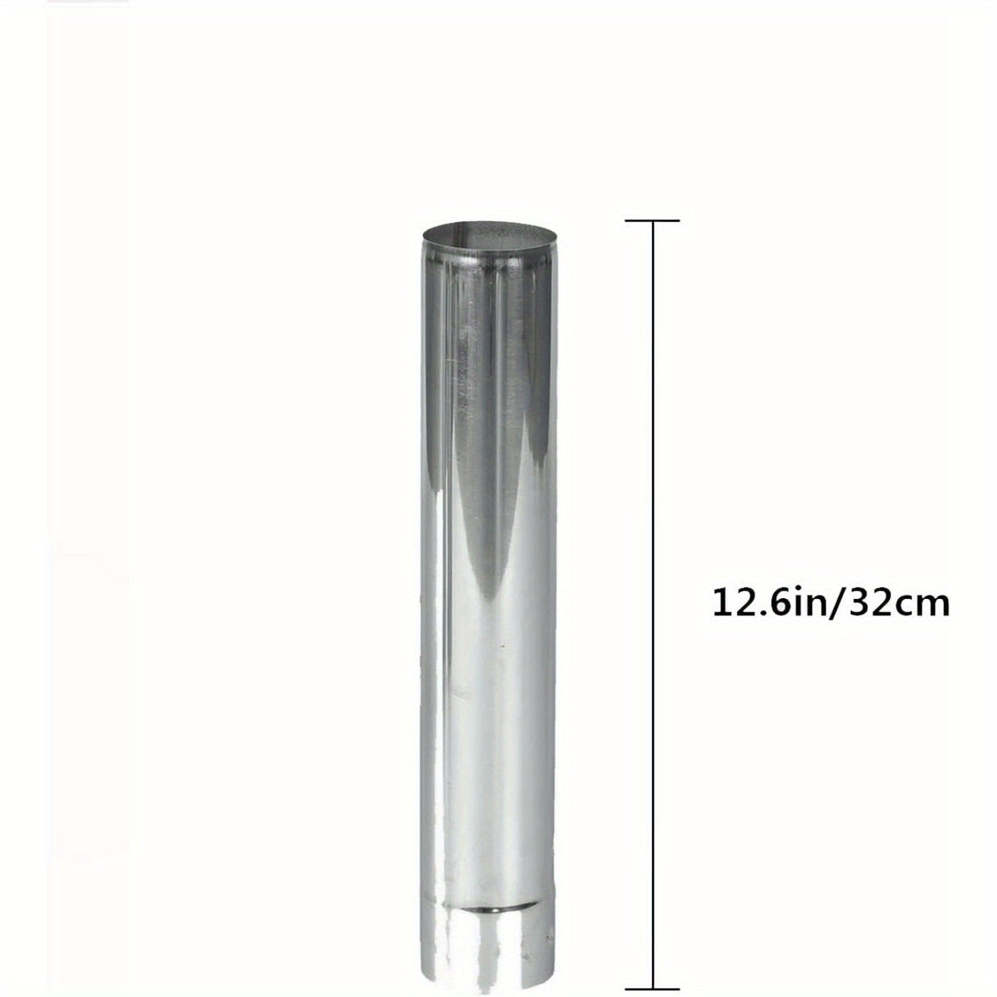 Extend the stainless steel stove pipe with a 2-section straight flue measuring 5.99cm x 32.0cm, perfect for heating and air purification systems.