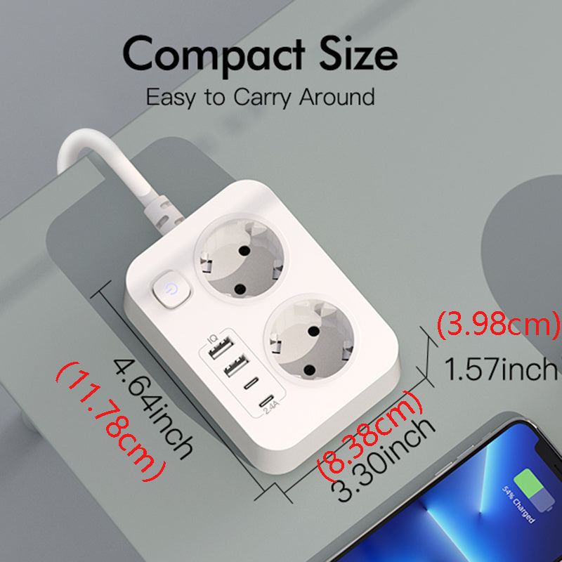 HOTU Smart EU Plug Socket soch parvarishi va go'zallik vositalari uchun - 220V, batareyasiz, hidlanmaydigan, to'liq nazorat