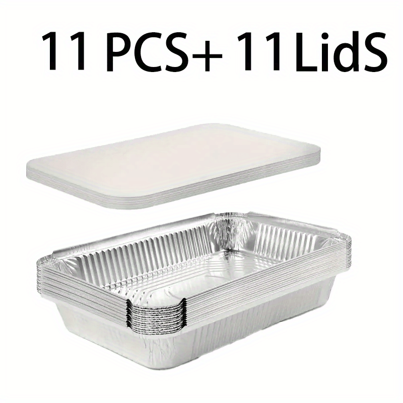 Aluminum Foil Trays with Lids perfect for Baking, Cooking, Camping, Traveling, and BBQ - available in a range of sizes, sturdy and reliable