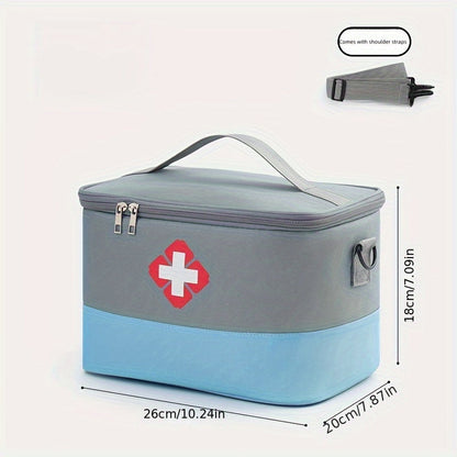 Spacious Medicine Storage Bag with Handles - Convenient Household Organizer for Medication, Toiletries, And Office Supplies - Perfect for Bedroom, Bathroom, Office, And On-the-Go