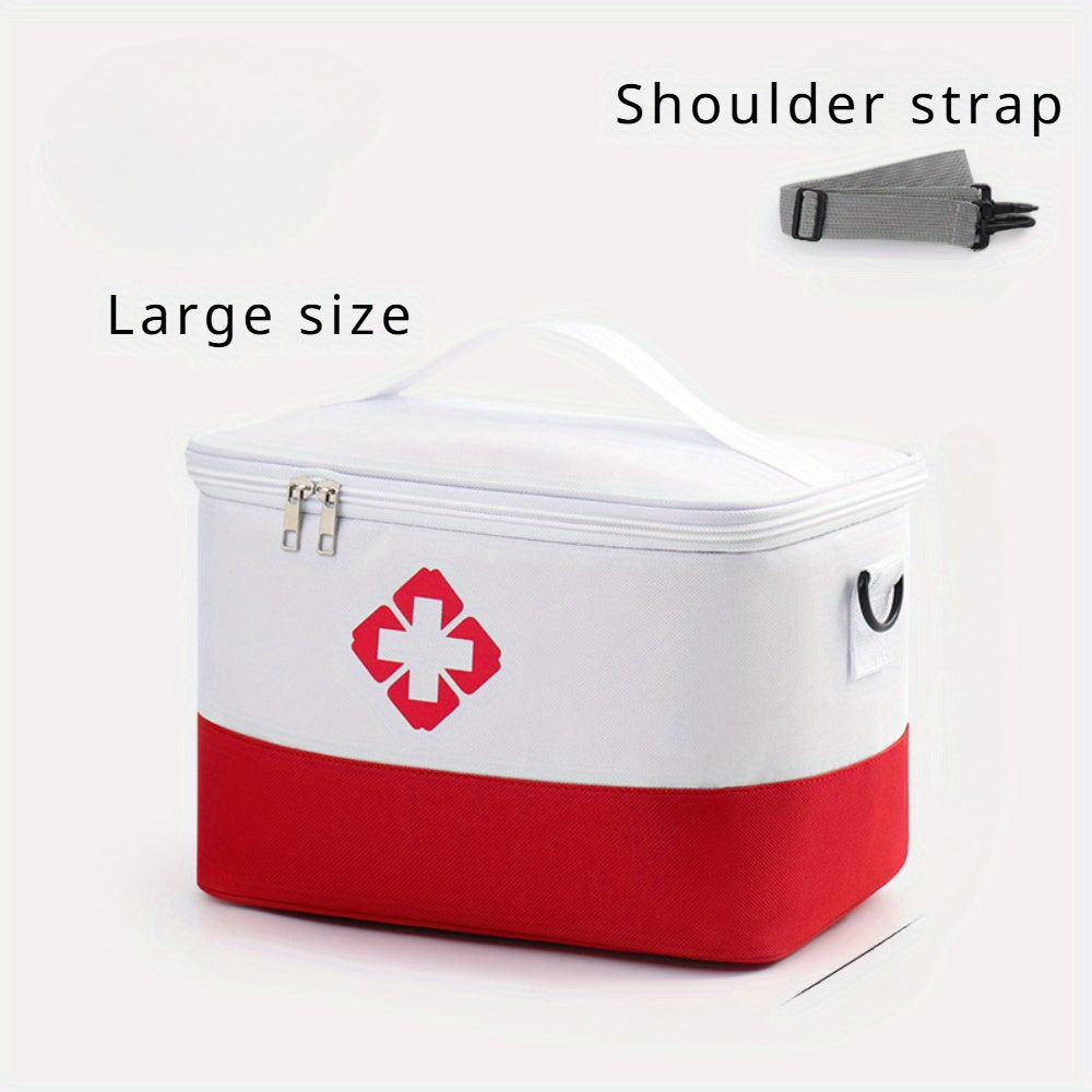 Spacious Medicine Storage Bag with Handles - Convenient Household Organizer for Medication, Toiletries, And Office Supplies - Perfect for Bedroom, Bathroom, Office, And On-the-Go