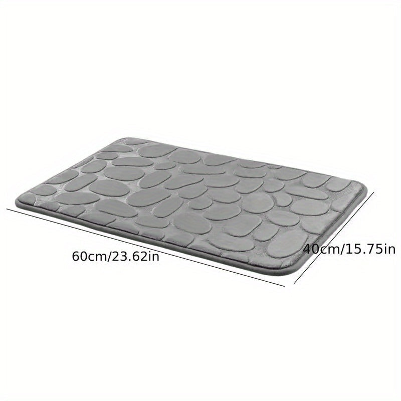 Polyester Stone Embossed Carpet Set includes: 
- 1 piece of stone embossed carpet
- 1 piece of multi-purpose home floor mat
- Non-slip absorbent bath mat
- Bedroom door mat
- Kitchen foot mat
- Perfect for adding an aesthetic touch to any room decor
-