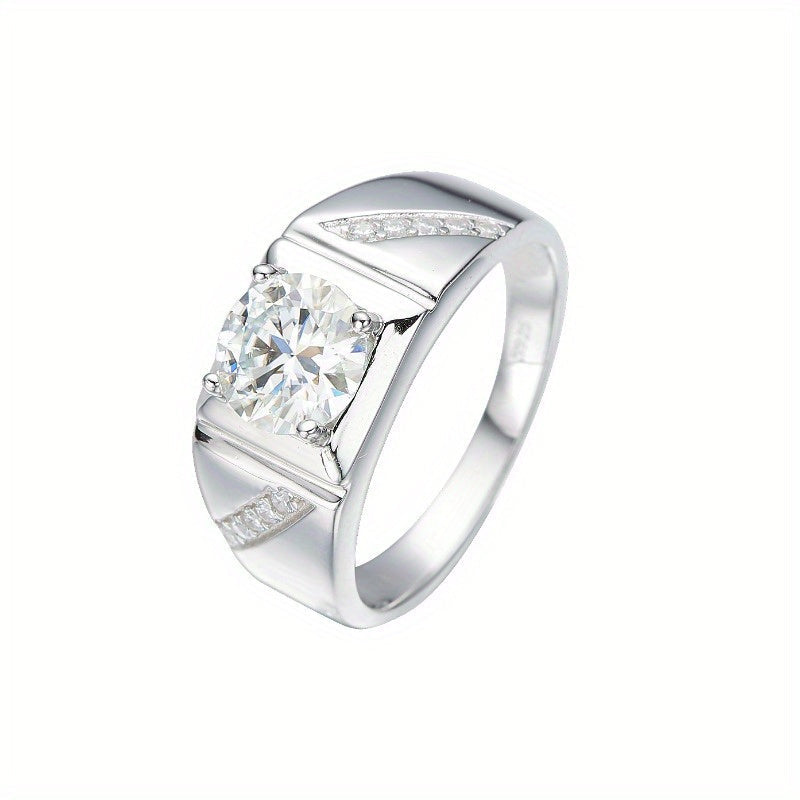 Vintage Style 2/5ct Moissanite Engagement Ring in Elegant 925 Silvery Setting - Ideal for Daily Wear & Special Occasions, Perfect Anniversary or Valentine's Day Gift