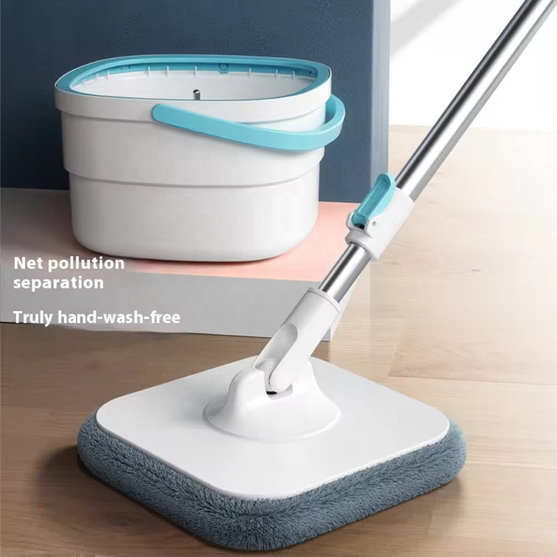 The Lakuna Stainless Steel Spin Mop and Bucket Set: Perfect for Cleaning the Kitchen, Bathroom, Living Room, and Bedroom