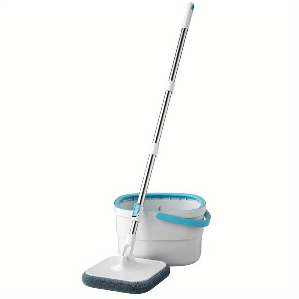 The Lakuna Stainless Steel Spin Mop and Bucket Set: Perfect for Cleaning the Kitchen, Bathroom, Living Room, and Bedroom