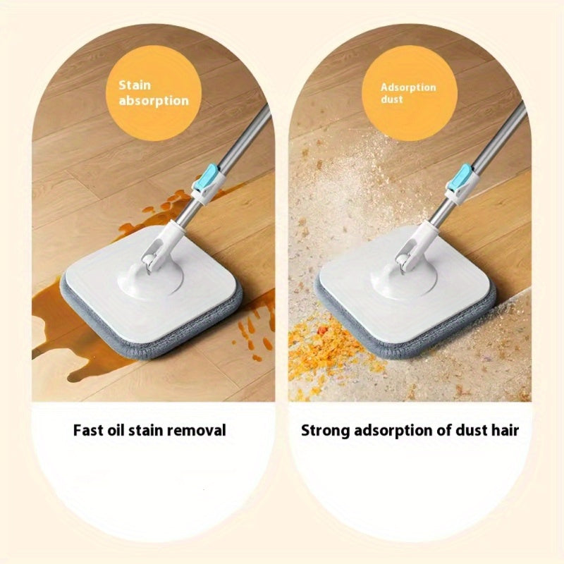 The Lakuna Stainless Steel Spin Mop and Bucket Set: Perfect for Cleaning the Kitchen, Bathroom, Living Room, and Bedroom