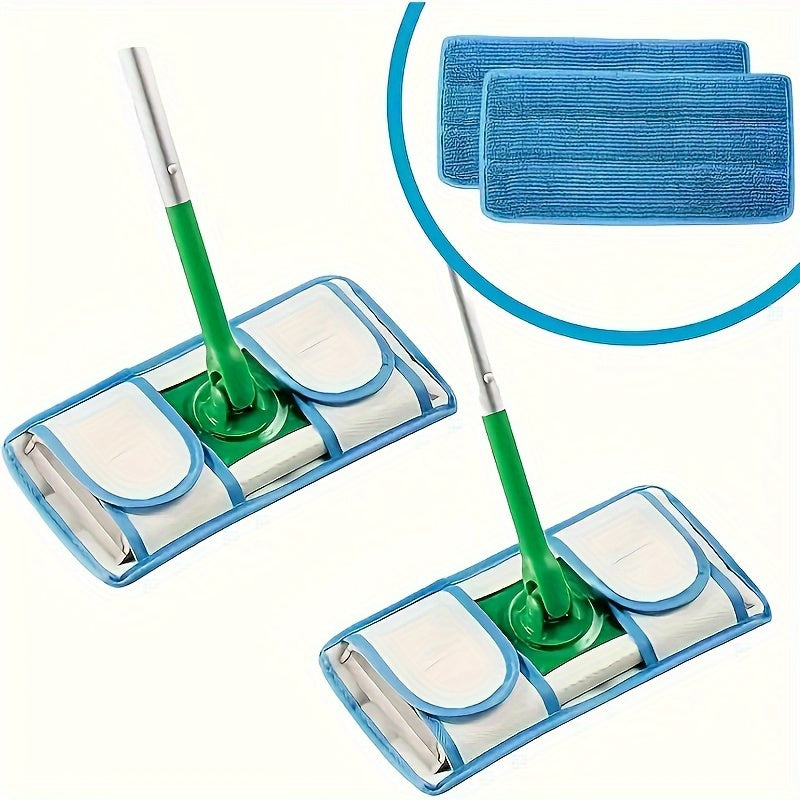 Durable and Washable Microfiber Mop Pad with High Absorbency for Wet and Dry Cleaning. Easy to Clean Flat Mop Cloth Suitable for Bedroom, Bathroom, and Patio. Ideal for Home Cleaning with Ultra-fine Fiber Material. Perfect for Kitchen Use.