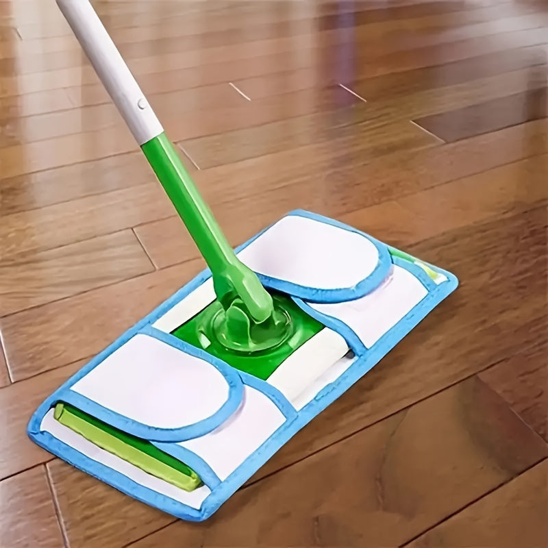 Durable and Washable Microfiber Mop Pad with High Absorbency for Wet and Dry Cleaning. Easy to Clean Flat Mop Cloth Suitable for Bedroom, Bathroom, and Patio. Ideal for Home Cleaning with Ultra-fine Fiber Material. Perfect for Kitchen Use.