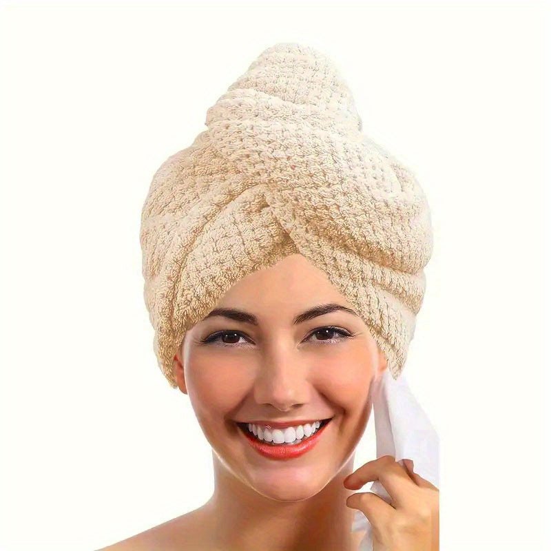 SoftTouch Microfiber Hair Towel Wrap for Women - Quick drying, super absorbent, comfortable, ideal bathroom accessory, essential daily hair care gift, low shedding, suitable for normal &