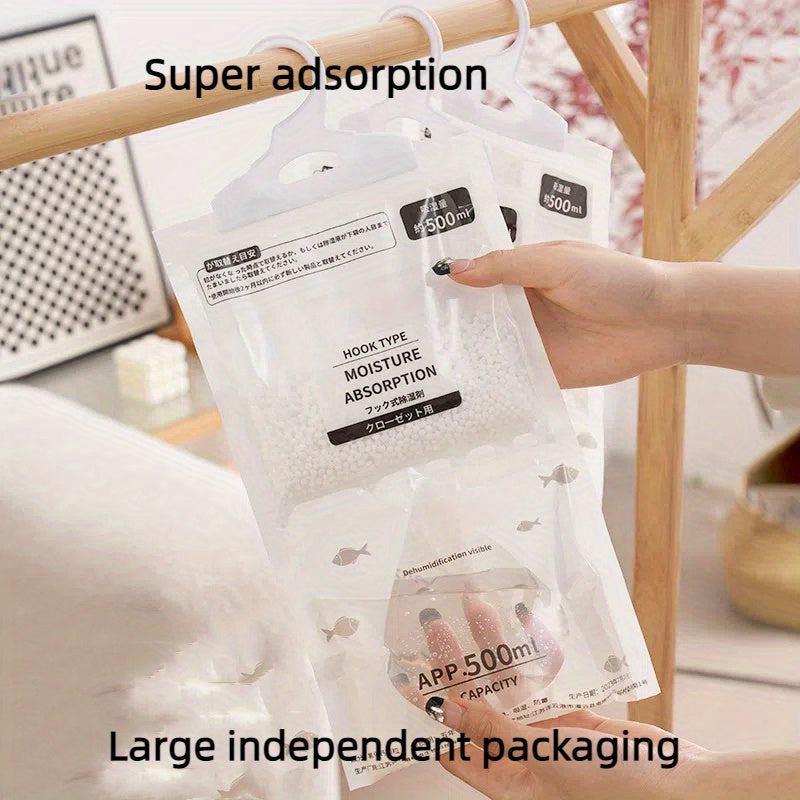 1pcs of Classic Style Dehumidifier Bag absorbs moisture, is waterproof, and easily hangs in your closet. Made of plastic, no power needed. Ideal for indoor use.