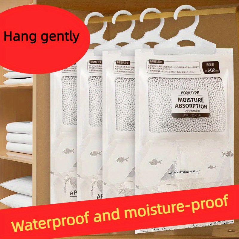 1pcs of Classic Style Dehumidifier Bag absorbs moisture, is waterproof, and easily hangs in your closet. Made of plastic, no power needed. Ideal for indoor use.