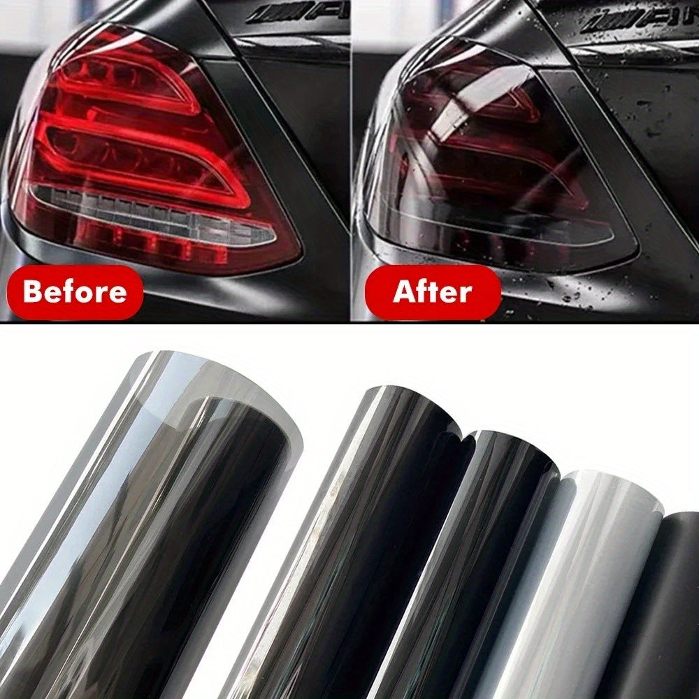 Durable, scratch-resistant headlight and taillight tint film made of premium PVC vinyl for easy installation and transparent protection.