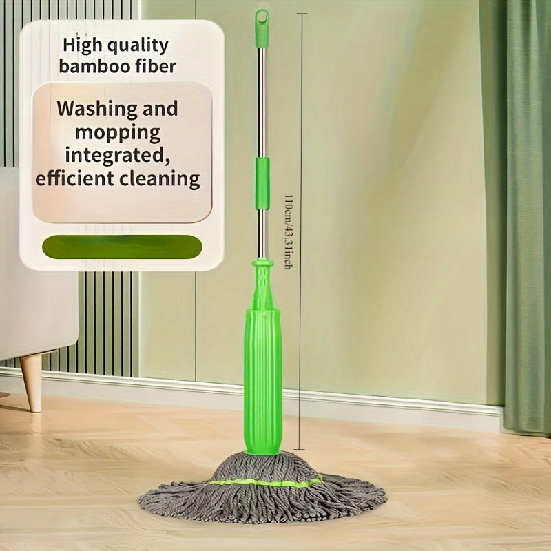 The Easy-Wring Spin Mop Head allows for hands-free washing and can be used for both dry and wet cleaning. Ideal for cleaning your kitchen, bedroom, living room, and bathroom.