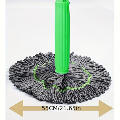 The Easy-Wring Spin Mop Head allows for hands-free washing and can be used for both dry and wet cleaning. Ideal for cleaning your kitchen, bedroom, living room, and bathroom.