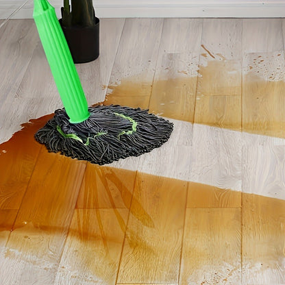 The Easy-Wring Spin Mop Head allows for hands-free washing and can be used for both dry and wet cleaning. Ideal for cleaning your kitchen, bedroom, living room, and bathroom.