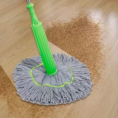 The Easy-Wring Spin Mop Head allows for hands-free washing and can be used for both dry and wet cleaning. Ideal for cleaning your kitchen, bedroom, living room, and bathroom.