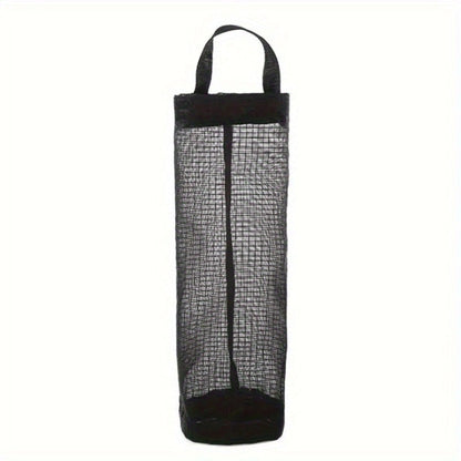 Organize Your Kitchen Space with a Foldable Plastic Bag Holder - Hang and Store Grocery Bags and Garbage Easily with Breathable Mesh Design