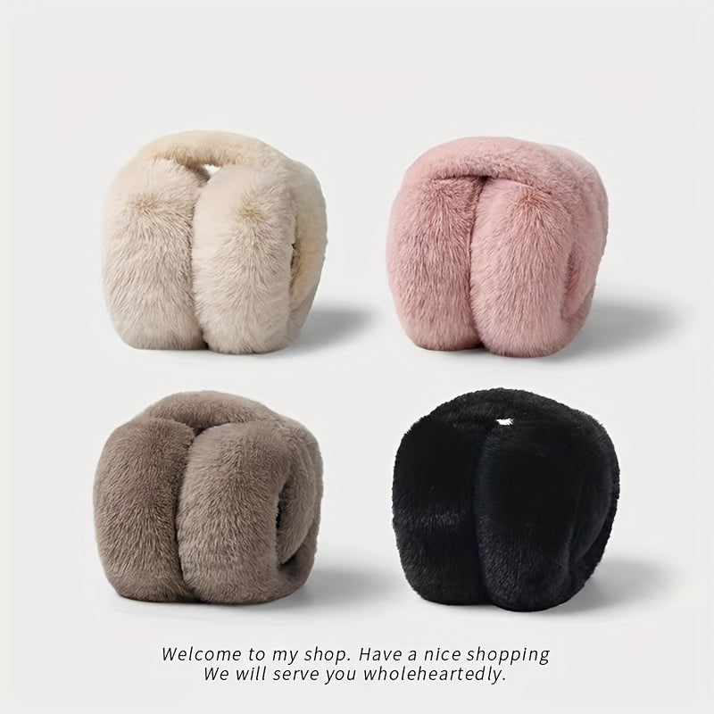 Stay warm and stylish this winter with our Women's Foldable & Adjustable Ear Muffs. Made from soft polyester fleece, these ear warmers provide a comfortable and elastic fit for cold weather. Hand wash only, made from stretch knit fabric.