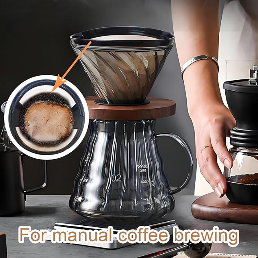 Elevate your coffee experience with the Premium Stainless Steel Reusable No.4 Cone Coffee Filter Basket! This filter is compatible with Cuisinart, Ninja, and other drip coffee makers, ensuring a more flavorful brew every time.