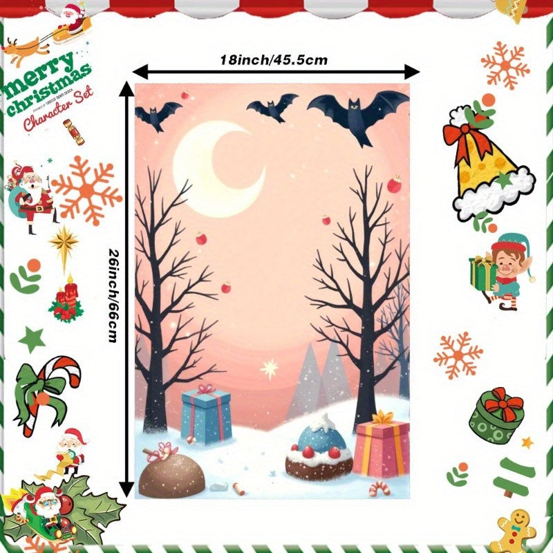 This Christmas-themed kitchen towel, measuring 18 by 66.04 cm, is the perfect gift for the holiday season. Its festive design makes it a great addition to any kitchen, serving multiple purposes and being reusable. It is ideal for family dinners and