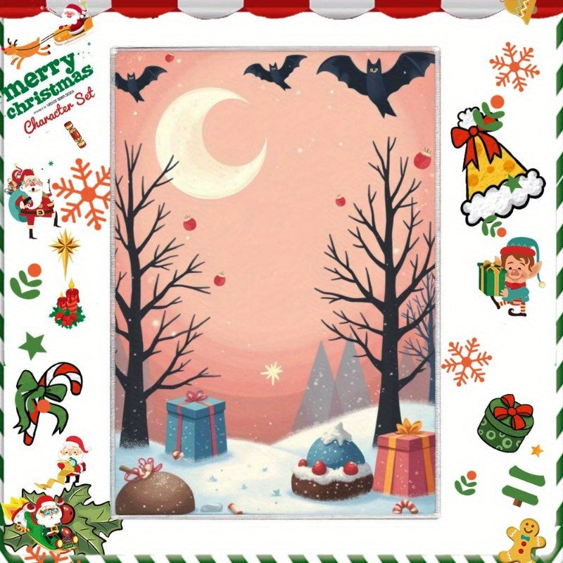 This Christmas-themed kitchen towel, measuring 18 by 66.04 cm, is the perfect gift for the holiday season. Its festive design makes it a great addition to any kitchen, serving multiple purposes and being reusable. It is ideal for family dinners and