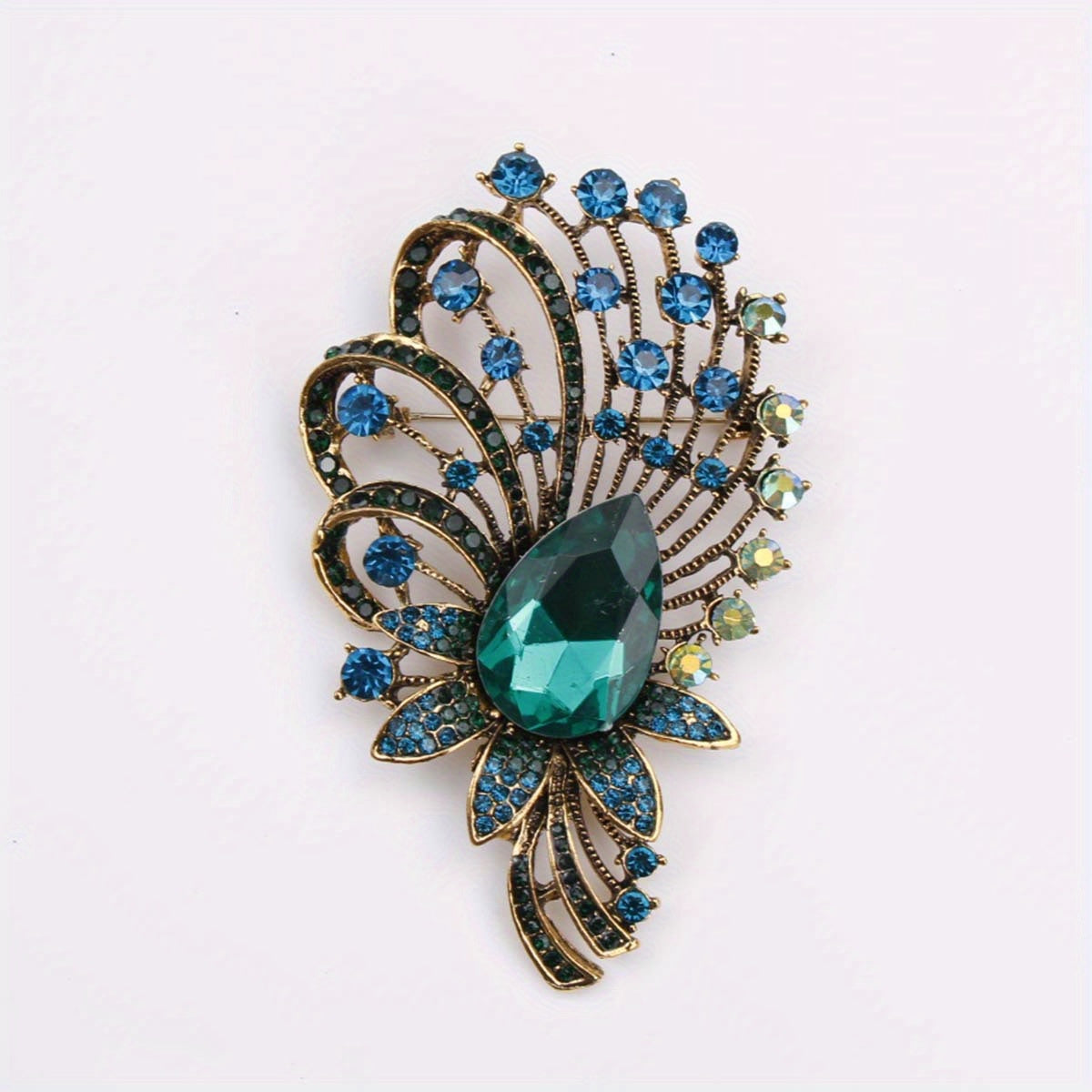 Stylish Enamel and Rhinestone Brooch Pin - One Irregularly Shaped Novelty Zirconia Accent for Women's Fashion Accessories