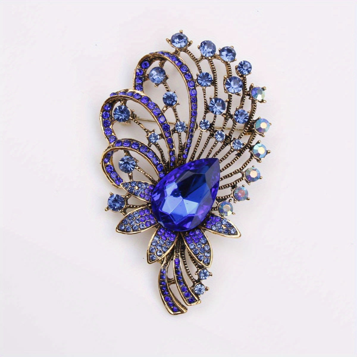 Stylish Enamel and Rhinestone Brooch Pin - One Irregularly Shaped Novelty Zirconia Accent for Women's Fashion Accessories