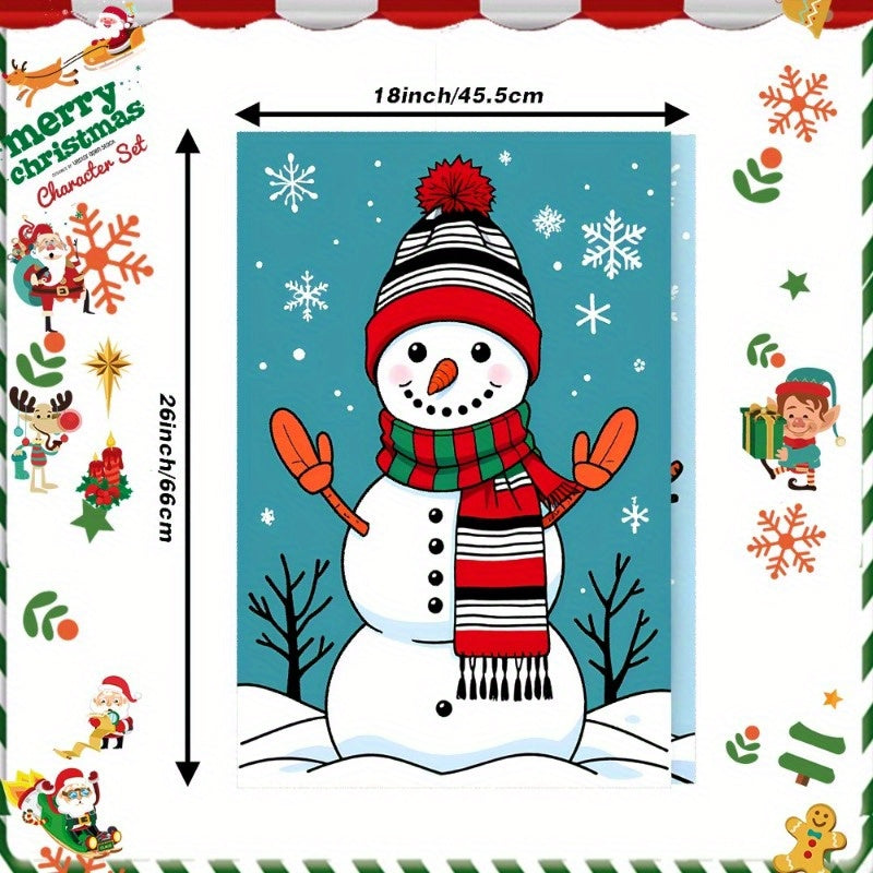 Set of 2 Kitchen Towels measuring 18 by 66.04 cm each, featuring a Christmas wintertime merry design. Perfect for decorating your kitchen for the holiday season. These soft Christmas towels also make a great gift. Brand: ZUMQH