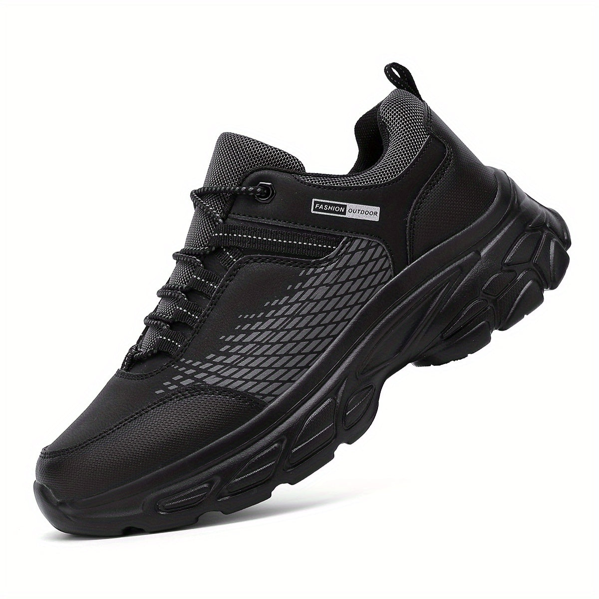 Casual men's footwear for outdoor activities - comfortable for running and hiking, with breathable mesh lining and durable PU upper.